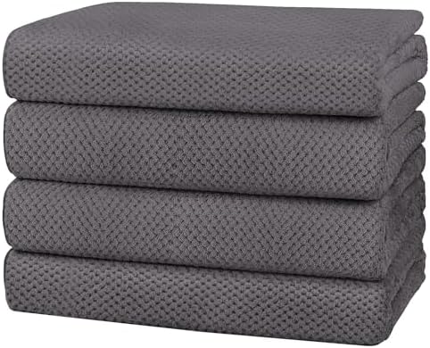 HOMEXCEL 4PK Bath Towel Set, 30x60 in, Absorbent Large Towels for Bathroom