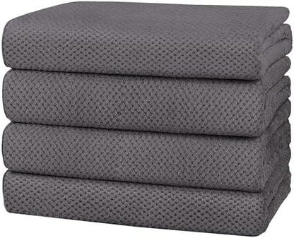 HOMEXCEL 4PK Bath Towel Set, 30x60 in, Absorbent Large Towels for Bathroom