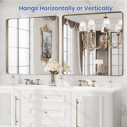 WEER Bronze Bathroom Vanity Mirror 36X36 Inch