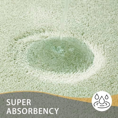 MINIDEAR Bathroom Rugs 70x24 Sage Green - Thick Memory Foam Bath Mat, Ultra Soft & Plush Fluffy, Non-Slip, Quick Dry, Absorbent Washable Floor Microfiber Mat for Tub, Home Decor Accessories