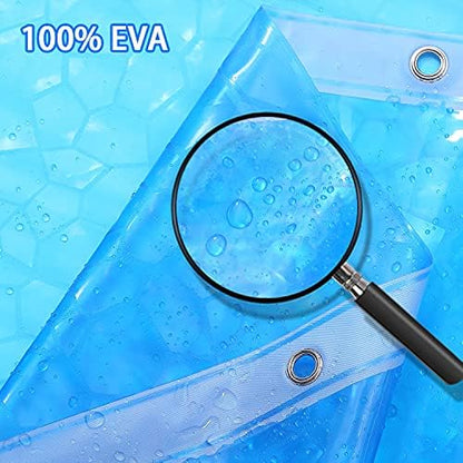Bostofy Waterproof Shower Curtain Liner EVA Thick Shower Curtain with Heavy Duty 3 Bottom Magnets, Shower Liner for Shower Stall, Bathtubs, 3D Pebble Pattern, 72 x 78,12 Hooks