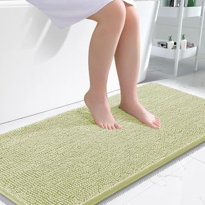 OLANLY Bathroom Runner Rugs 45x27, Extra Soft Absorbent Chenille Bath Rugs