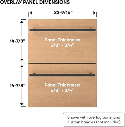 Zephyr 24" Presrv™ Panel Ready Refrigerator Freezer Drawers - Dual Zone Built In Fridge with Modes for Freezer, Fridge and Pantry, LED Lighting, Soft Close (Panels, handles are not included)