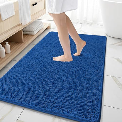 OLANLY Large Bathroom Rugs 59x35, Extra Soft Absorbent Chenille Bath Rugs