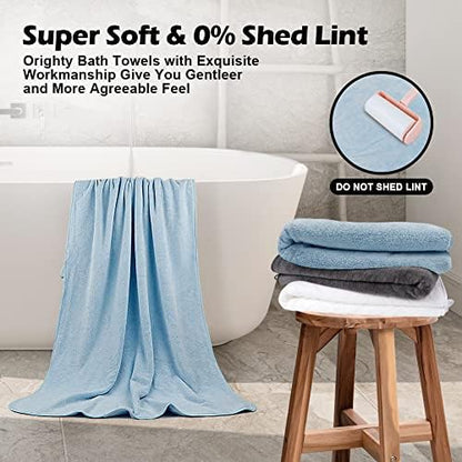 Orighty Bath Towels, Soft Feel Bath Towel, 4 Pack (27'' x 54'')