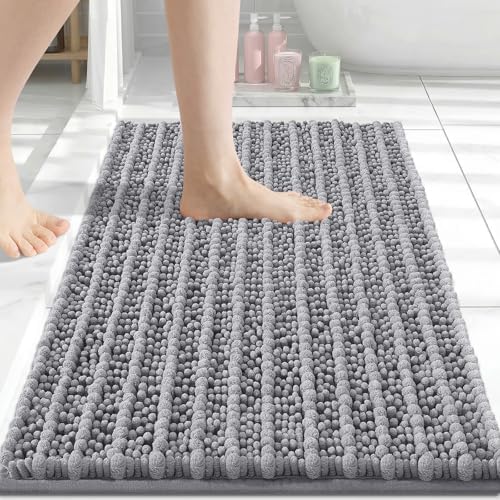 Arotive Bathroom Rugs Mat 24x16, Soft Absorbent Chenille Shaggy Bath Mat