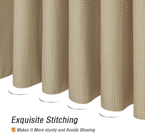 Gibelle Small Stall Beige Fabric Shower Curtain, 36 x 72