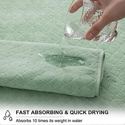 Ycosy Extra Large Bath Towels Set 35x70 Inches - Green Luxury 600 GSM Oversized Bath Sheet Towel,Ultra Soft Microfiber - Quick Dry,Highly Absorbent Shower Towels Spa Hotel Bathroom Towel Set (4-Pack)