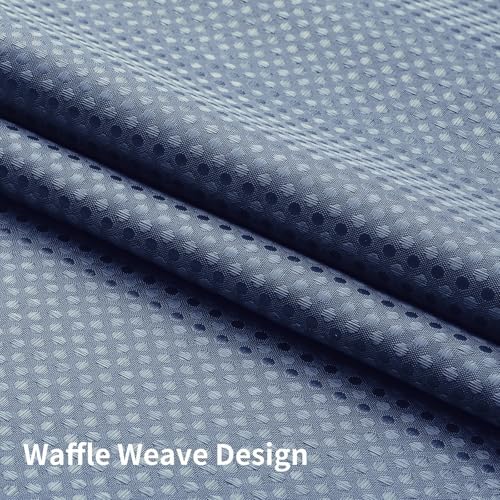 Colorful Star Moonlight Blue No Hook Waffle Shower Curtain Set, 72 x 75 in
