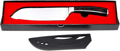 Damascus Chef Knife Set. Professional Japanese High Carbon Steel. 7Cr17mov Blade. Ergonomic comfort Woden Handle. 7 Inch