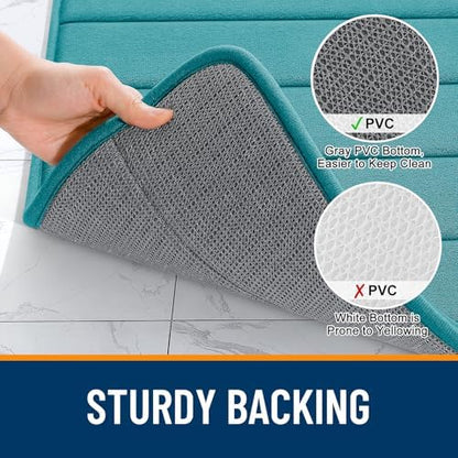 OLANLY Memory Foam Long Bathroom Rugs Runner 44x24, Super Soft Absorbent