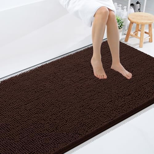 Smiry Bathroom Rugs 96X24, Luxury Chenille Extra Soft Absorbent Bath Mat