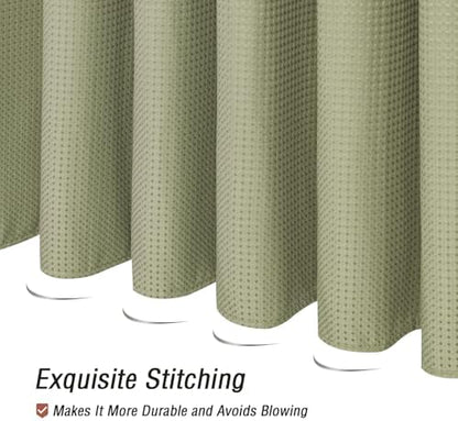 Gibelle Extra Long 230GSM Heavy Duty Sage Green Shower Curtain, 72 x 84