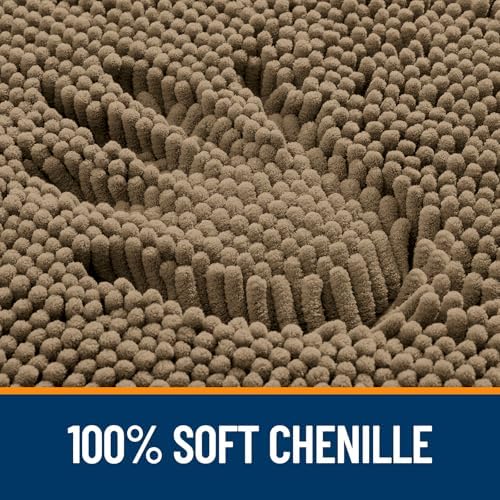 OLANLY Bathroom Runner Rugs 70x24, Extra Soft Absorbent Chenille Bath Rugs