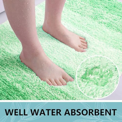 Arotive Microfiber Bathroom Rugs, Shaggy Soft Absorbent Bath Rug, 36x24