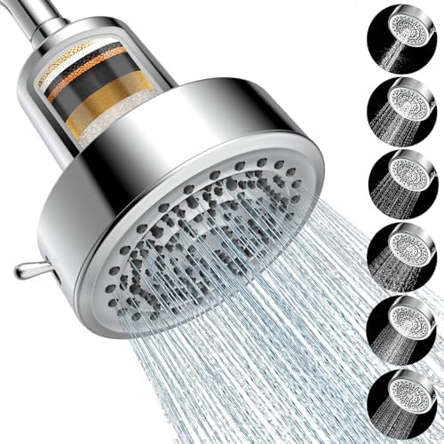 Filtered Shower Head, Shower Head with Filters for Healthy Hair & Skin