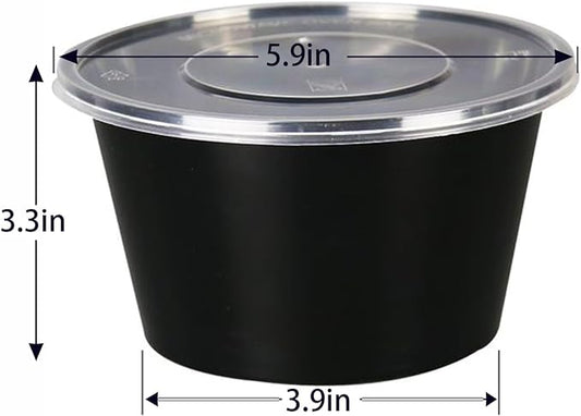 100 Pack 26 oz Meal Prep Containers Disposable；take out plastic food storage, Plastic Take Out Containers,to go food containers, Microwaving, And Freezing.