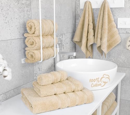 American Soft Linen 100% Cotton Luxury Turkish Towels, 6 Piece Towel Set