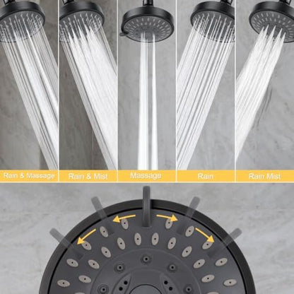 AISOSO High Pressure Rain Shower Head 2PCS 5 Modes 4.1" Oil Rubbed Bronze