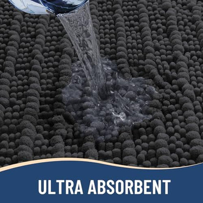 Arotive Bathroom Rugs Mat 47x17, Soft Absorbent Chenille Shaggy Bath Mat