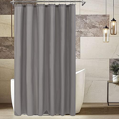 ALYVIA SPRING 72x96 Extra Long Waterproof Fabric Shower Curtain Liner Grey