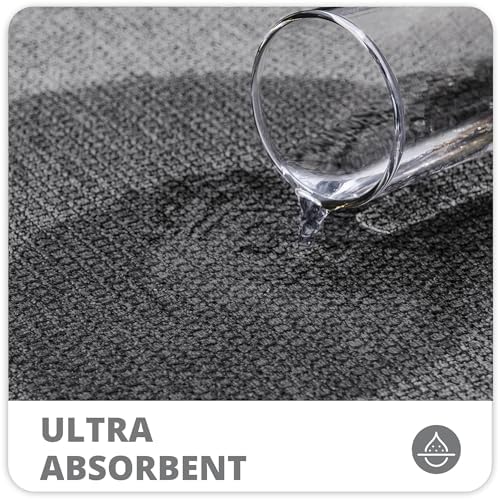 Bosap Bath Mat Set 2 Pieces,Ultra Thin Bathroom Rugs,Rubber Toilet Rugs