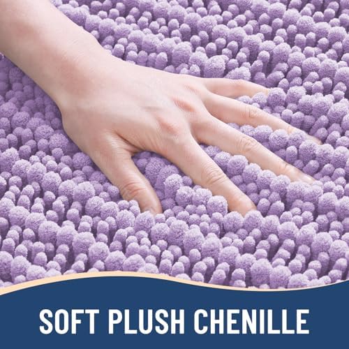 Arotive Bathroom Rugs Mat 36x24, Soft Absorbent Chenille Shaggy Bath Mat