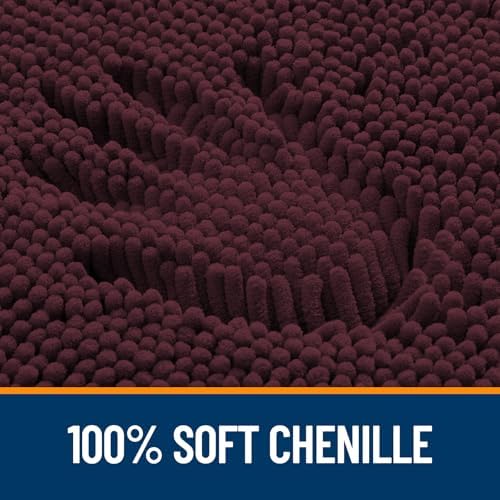 OLANLY Bathroom Rugs 34x21, Extra Soft Absorbent Chenille Bath Rugs