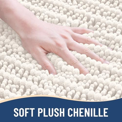 Arotive Bathroom Rugs Mat 44x24, Soft Absorbent Chenille Shaggy Bath Mat