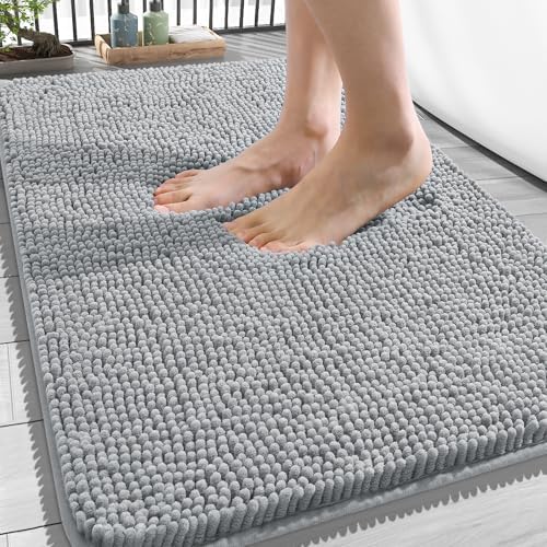 OLANLY Bathroom Rugs 34x21, Extra Soft Absorbent Chenille Bath Rugs