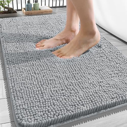 OLANLY Bathroom Rugs 34x21, Extra Soft Absorbent Chenille Bath Rugs