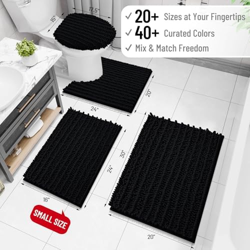Arotive Bathroom Rugs Mat 44x24, Soft Absorbent Chenille Shaggy Bath Mat