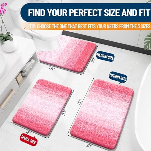 OLANLY Large Bathroom Rugs 44x32, Extra Soft Absorbent Microfiber Bath Rugs