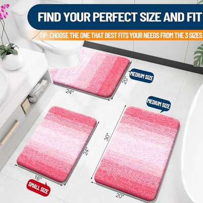 OLANLY Large Bathroom Rugs 44x32, Extra Soft Absorbent Microfiber Bath Rugs
