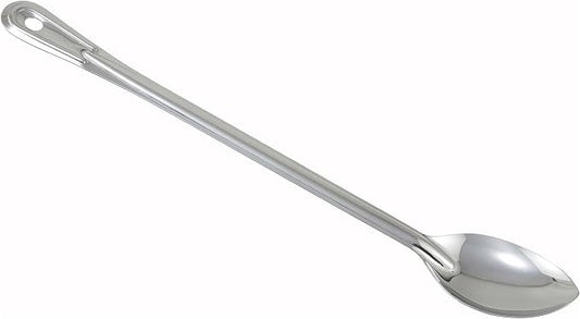 Winco Prime Stainless Steel Basting Spoon, NSF, Solid, 21"