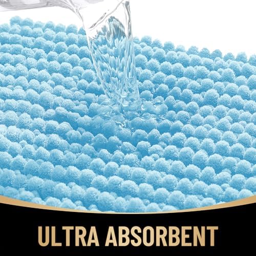 OLANLY Thick Chenille Small Bathroom Rugs Mats 24x16, Sky Blue