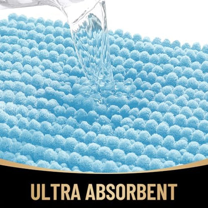 OLANLY Thick Chenille Small Bathroom Rugs Mats 24x16, Sky Blue