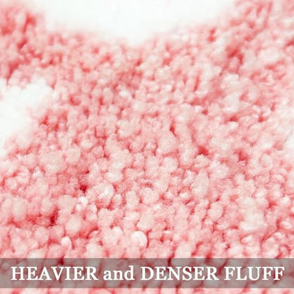 Pink Bathroom Rugs - Funny Bath Mats for Bathroom Non Slip Cute Carpet for Floor Decor Water Absorbent Bath Rugs for Sink Bathtub and Shower Pink 20" x 32"