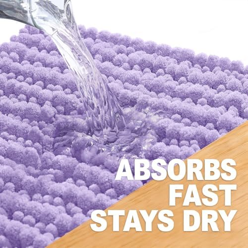 OLANLY Bathroom Rugs 36x24, Thick Soft Absorbent Chenille Bath Rugs