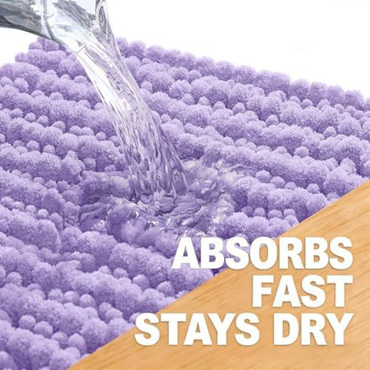 OLANLY Bathroom Rugs 36x24, Thick Soft Absorbent Chenille Bath Rugs
