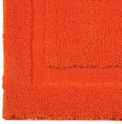 SHACOS Soft Microfiber Orange Bathroom Rugs Sets 2 Pieces 32x20 inch