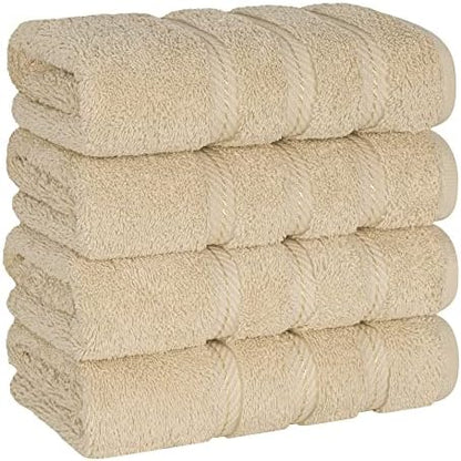 American Soft Linen 100% Cotton Luxury Turkish Towels, 4 PC Hand Towel Set