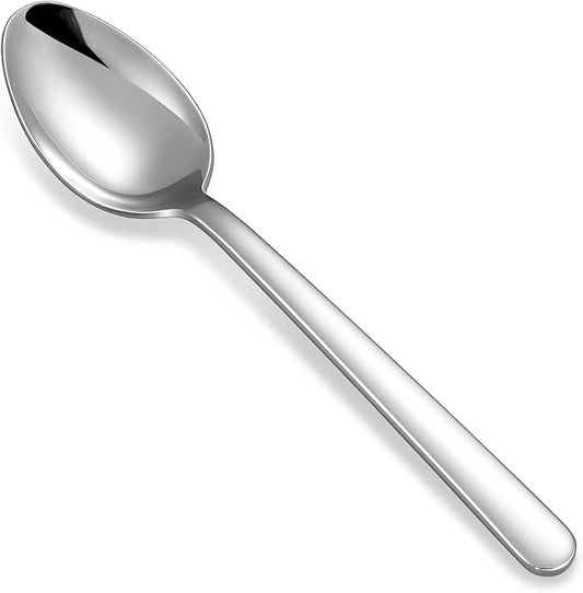 KEAWELL Premium Aline 4-Piece 6.4 inch Spoon Set – 18/10 Stainless Steel Silverware with Mirror Polish, Dishwasher Safe for Table Setting and Entertaining (4, Teaspoons)
