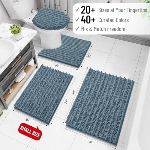 Arotive Bathroom Rugs Mat 34x21, Soft Absorbent Chenille Shaggy Bath Mat