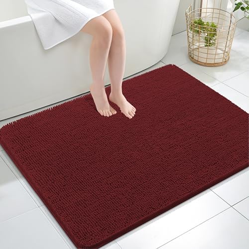 OLANLY Large Bathroom Rugs 40x32, Extra Soft Absorbent Chenille Bath Rugs