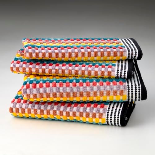 SKL Home Mid-Century Bath Towel Set-4pc, Premium 100% Cotton, Multi