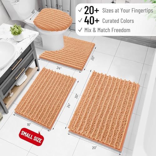 Arotive Bathroom Rugs Mat 47x24, Soft Absorbent Chenille Shaggy Bath Mat