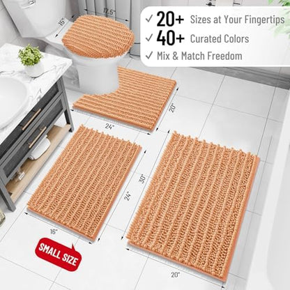 Arotive Bathroom Rugs Mat 47x24, Soft Absorbent Chenille Shaggy Bath Mat