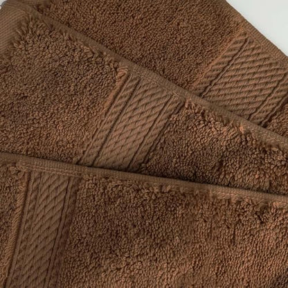 SUPERIOR Egyptian Cotton Pile Plush Bath Sheet, 2 Piece Set, Chocolate
