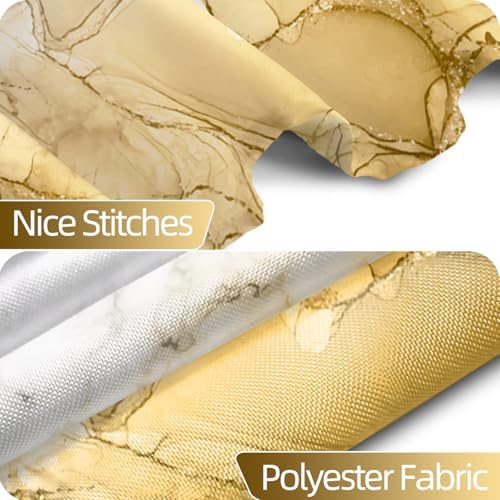 Yellow Marble RV Stall Waterproof Shower Curtain 60x72 inches